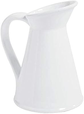 White Ceramic Farmhouse Pitcher - Home Decor - 1 Piece | Amazon (US)