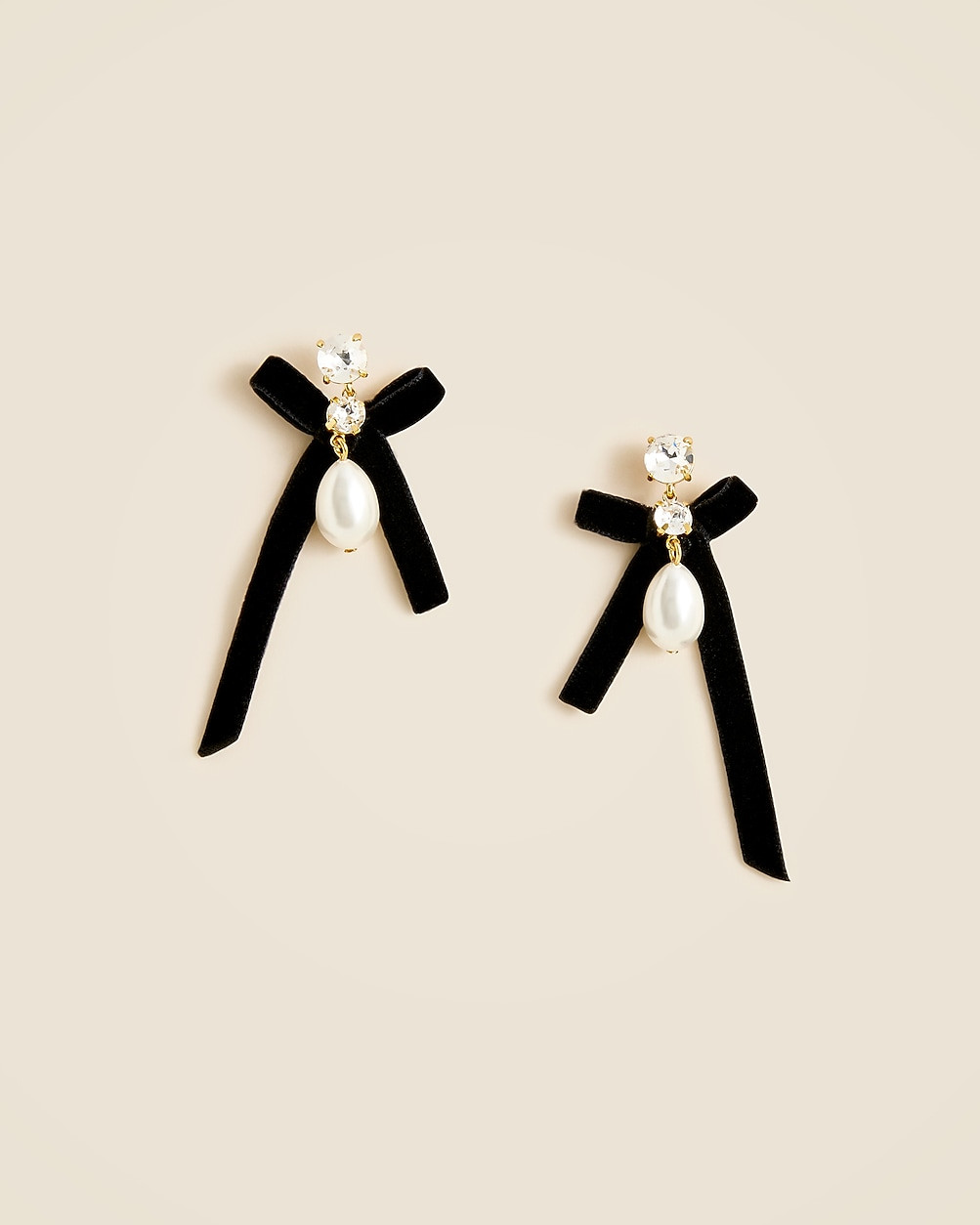 Bow pearl drop earrings | J. Crew US