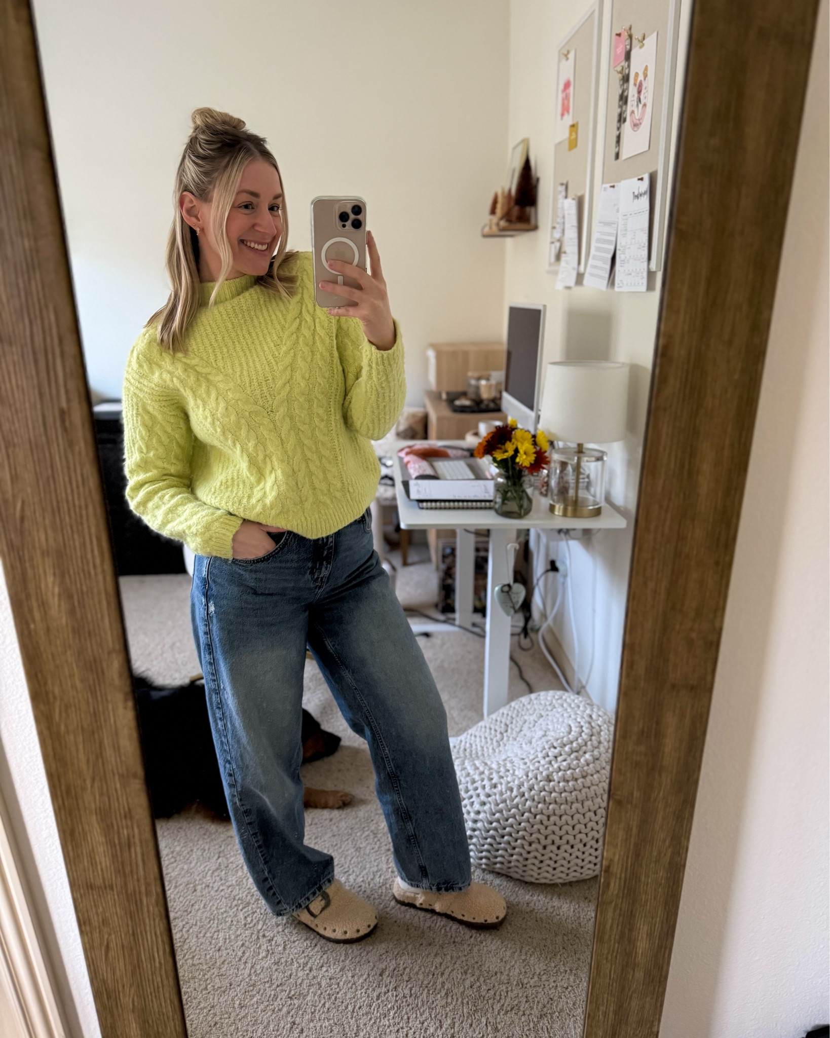 Church outfit with my new cozy, sherpa slides! ✨🫶🏼 

#LTKFindsUnder100 #LTKStyleTip #LTKFindsUnder50