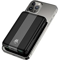 MYao Magnetic Battery Pack, 10000mAh Wireless Portable Phone Charger and USB-C Power Bank for iPhone | Amazon (US)