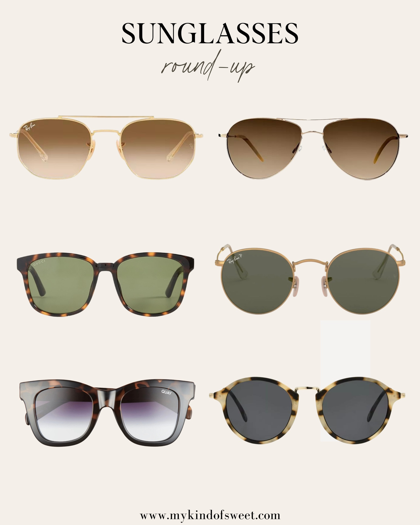 Sunglasses are a must-have all year round. These cute selections will not only protect your eyes, but they’ll be a stylish accessory to any outfit. I love the Rayban’s from Bloomingdale’s. 

#LTKStyleTip #LTKSeasonal