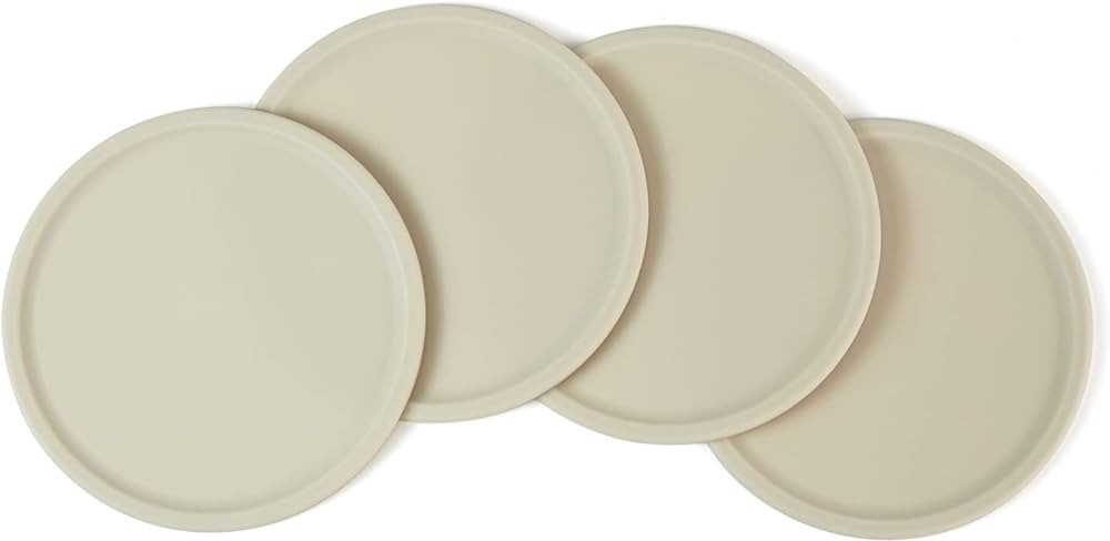 Carrotez Round Silicone Coasters, Coasters for Drinks, Thin Coasters for Coffee Table, Set of 4 -... | Amazon (US)