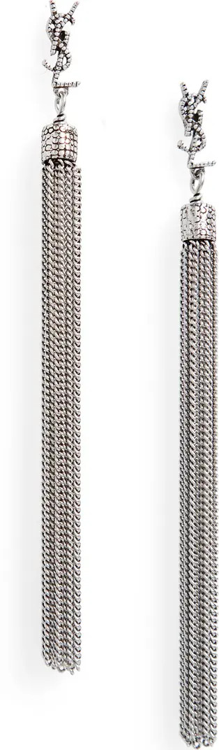 Loulou Linear Drop Earrings Silver Earrings Tassel Earrings Statement Earrings Earring Stack | Nordstrom
