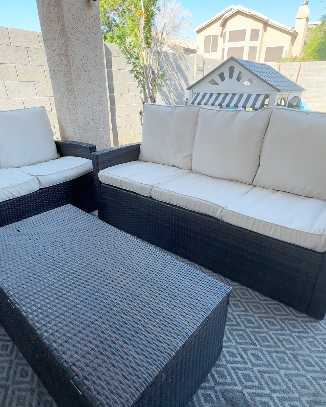DIY patio cushion replacement that costs under $100! Swipe to see before 👉🏻

Outdoor furniture summer patio cushion refresh affordable outdoor furniture 

#LTKSeasonal #LTKHome