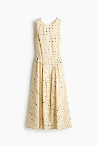 H & M - Open-Back Poplin Dress - Yellow | H&M (US + CA)