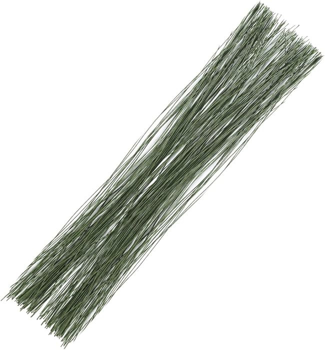 Floral Wire 26 Gauge, 100 Pcs Green Florist Flower Wire Stems for Crafts, Bouquet Stem Wrapping, ... | Amazon (US)