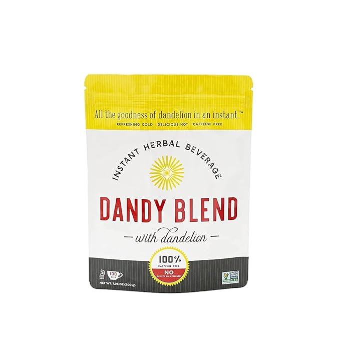 100 Cup Bag of Original Dandy Blend Instant Herbal Beverage with Dandelion, 7.05 oz. (200g) Bag | Amazon (US)