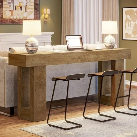 Tribesigns 63-Inch Long Console Table, Farmhouse Entryway Table for Entrance, Hallway, Living Room（Natural) | Walmart (US)
