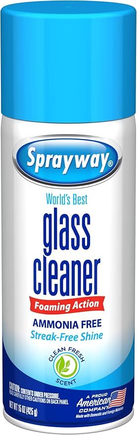 Sprayway Ammonia-Free Glass Cleaner, Foaming Action - Streakless Shine, 19 Ounce (Pack of 1) | Amazon (US)