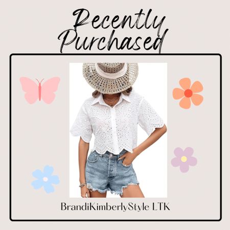 Just put into my basket! Check out this chic SweatyRocks Women's Short Sleeve Button Down Eyelet Crochet Shirt! With its asymmetrical hem and trendy crop top design, it's the perfect blend of casual and chic. Love this blouse for summer #SweatyRocks #SummerStyle #FashionForward #amazonfinds BrandiKimberlyStyle

#LTKSeasonal #LTKStyleTip