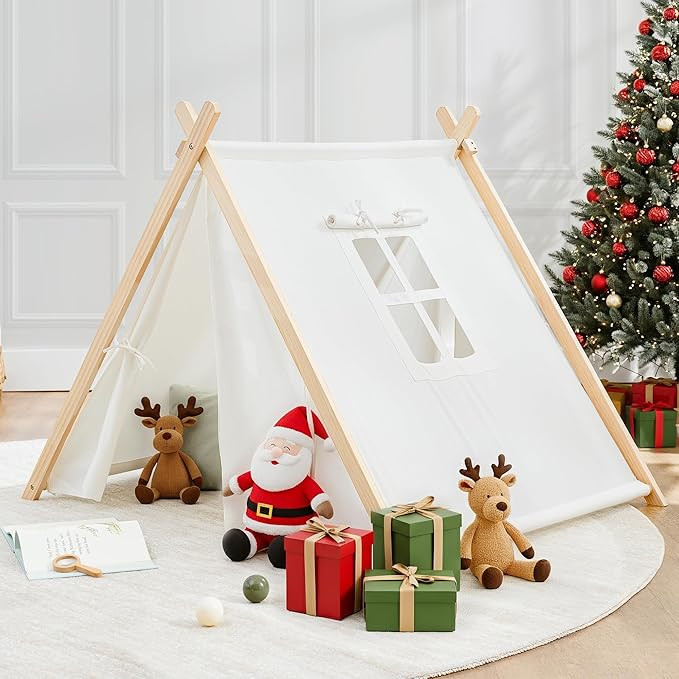 Comfy Cubs Kids Play Tent - Breathable Cotton Teepee for Imaginative Activity - Indoor Canvas Pla... | Amazon (US)