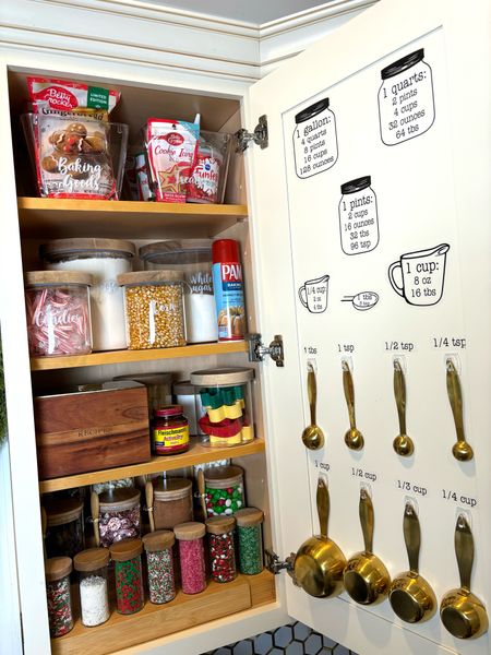 Kitchen cabinet organizing for your baking supplies! 

#LTKhome #LTKHoliday #LTKSeasonal