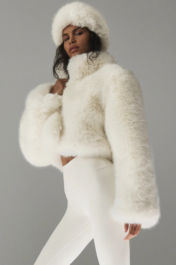 Opulent Faux Fur Cropped Jacket | Alo Yoga (US)