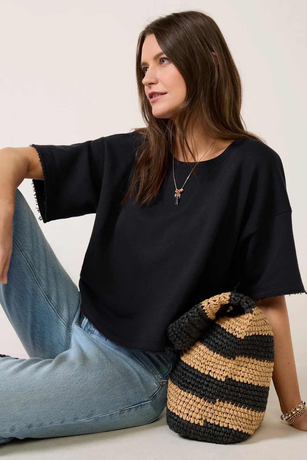 Ellice Cropped Sweatshirt | Evereve