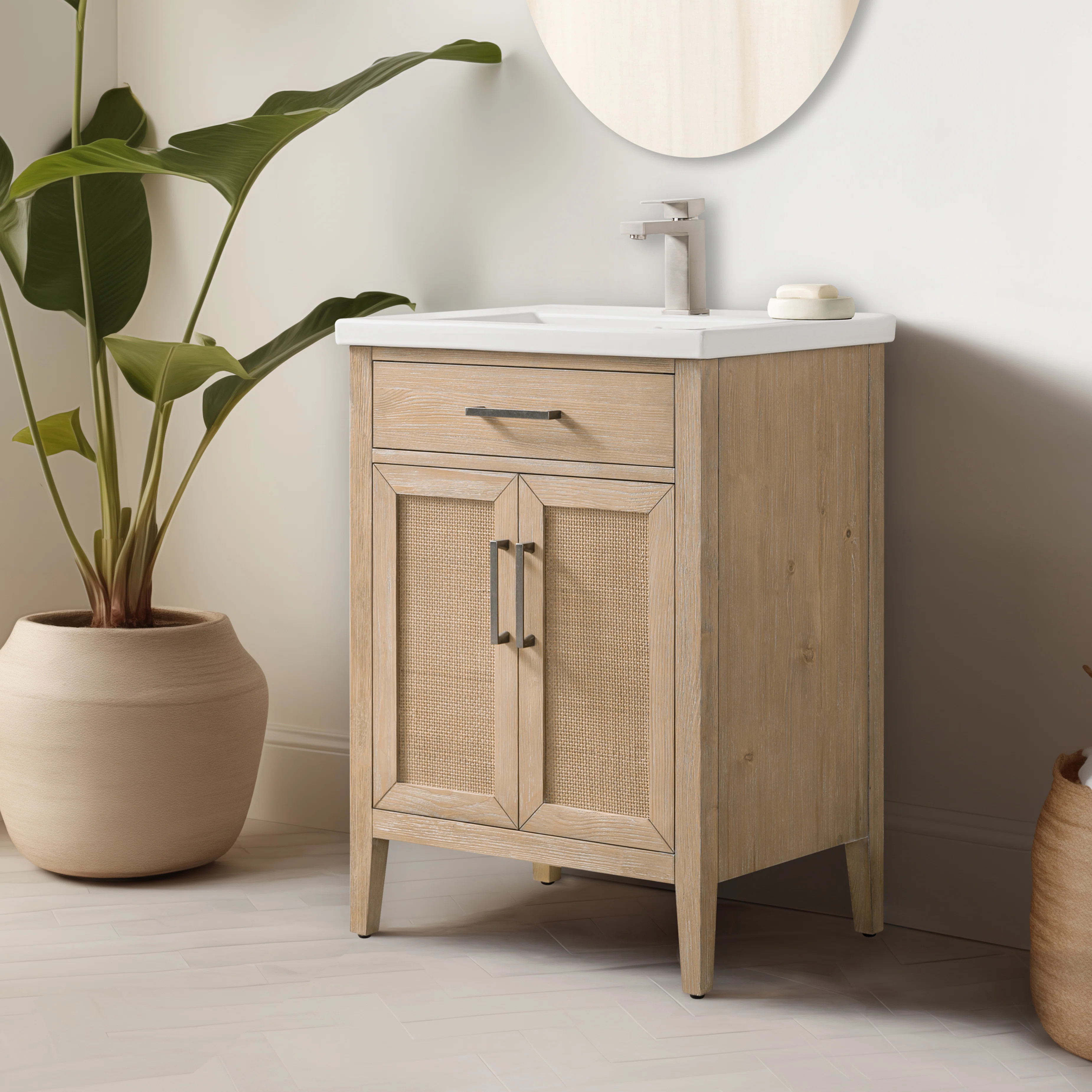Sebastiano 24'' Single Bathroom Vanity with Ceramic Top | Wayfair North America