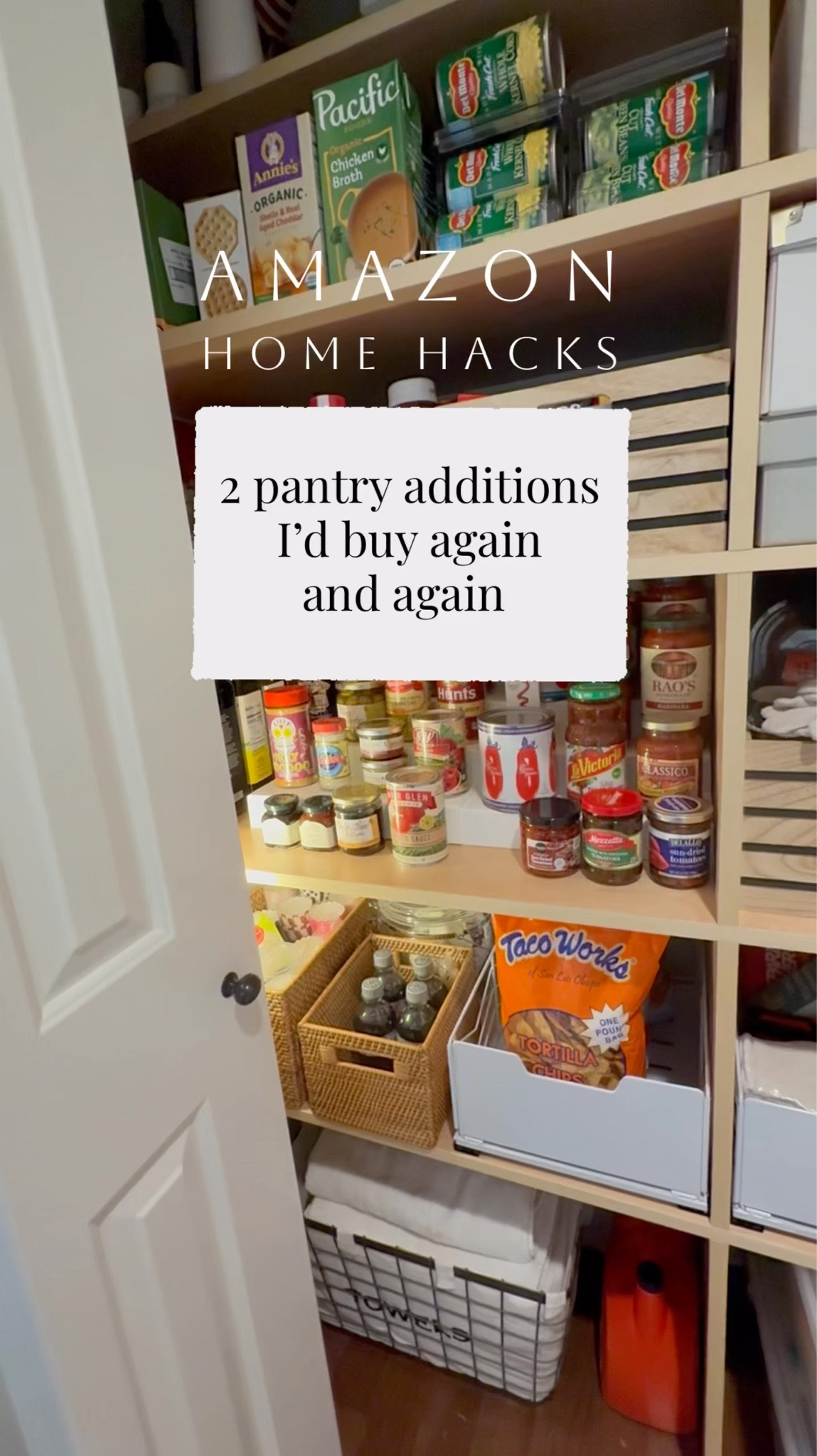 Truthfully, I hardly even recognize this girl with organized pantry shelves and kitchen drawer dividers, but I’m sure starting to like her! I’ll be sharing more of my favorite Amazon home organization finds, but here are two I’m loving in the pantry: rechargeable, LED magnetic motion lights AND expandable, tiered shelf displays. 
#StorageAndOrganization #PantryStorage #PantryOrganization #CannedGoods #DisplayShelf #CabinetOrganizer #DrawerOrganizers #DrawerDividers #AmazonHomeHacks #GetOrganized #DeclutteringIsSelf-care ￼#jleeinteriors￼

#LTKHome #LTKselfcare #LTKOver40

#LTKfoodie #LTKdayinmylife #LTKmomlife