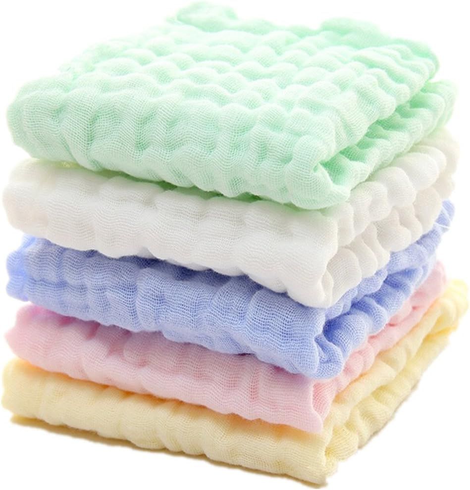 MUKIN Baby Muslin Washcloths - Natural Muslin Cotton Baby Wipes - Soft Newborn Baby Face Towel an... | Amazon (US)