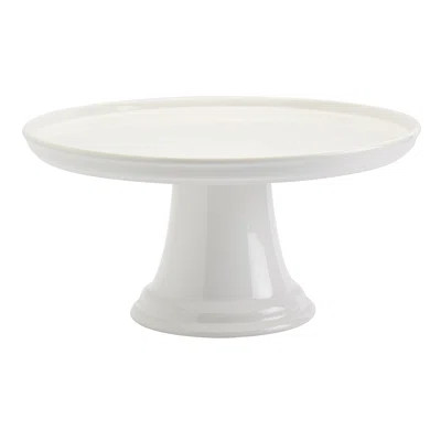 Denmark Tools for Cooks 11.5in Round Stoneware Cake Plate with White Bistro | Wayfair Professional