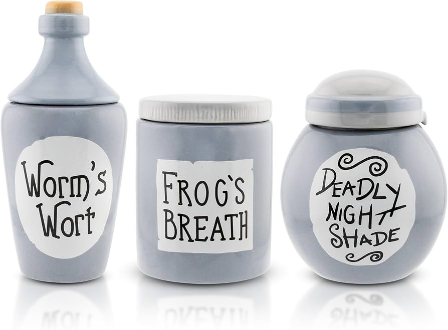 Disney The Nightmare Before Christmas Sally's Mini Storage Jars 3-Piece Set Replica | Sculpted Ce... | Amazon (US)
