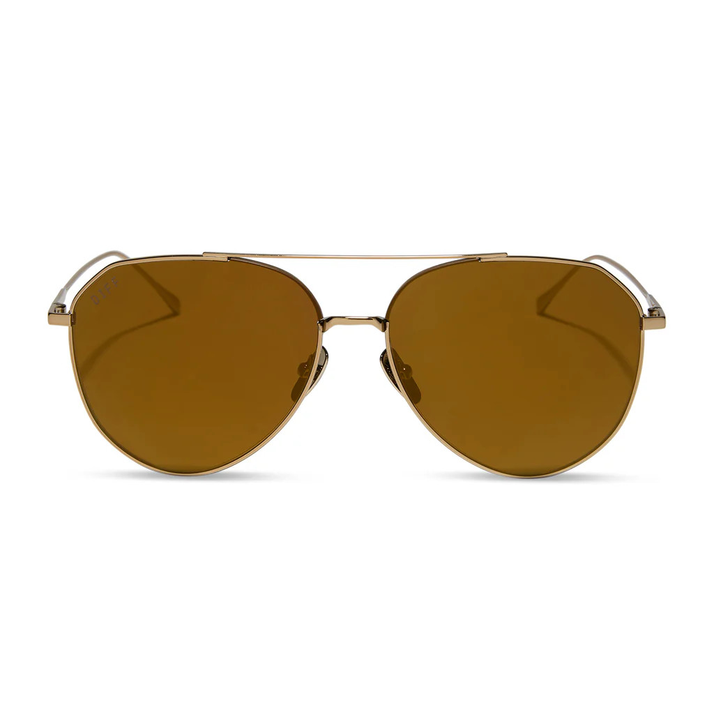 DASH - COPPER METAL + BROWN GOLD FLASH + POLARIZED SUNGLASSES | DIFF Eyewear