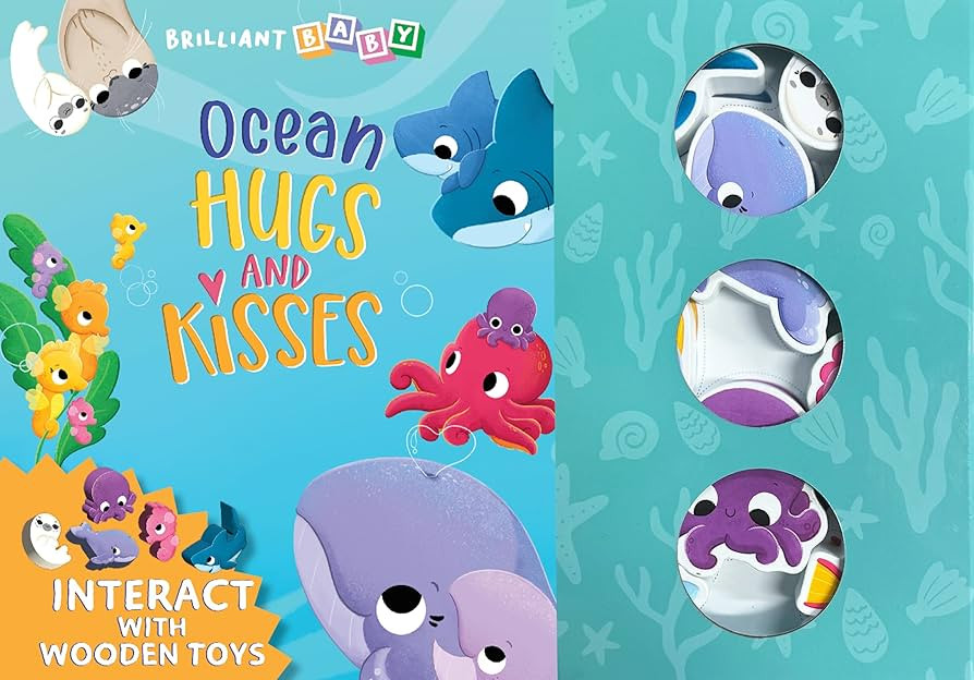 Little Hippo Books Ocean Hugs and Kisses | Interactive Toddler Books with Wooden Toys for Kids | ... | Amazon (US)