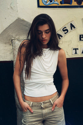Adelaide Top | White | With Jean (US)