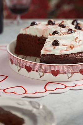 The Bistro Tile Stoneware Pie Dish: Valentine's Edition | Anthropologie (US)