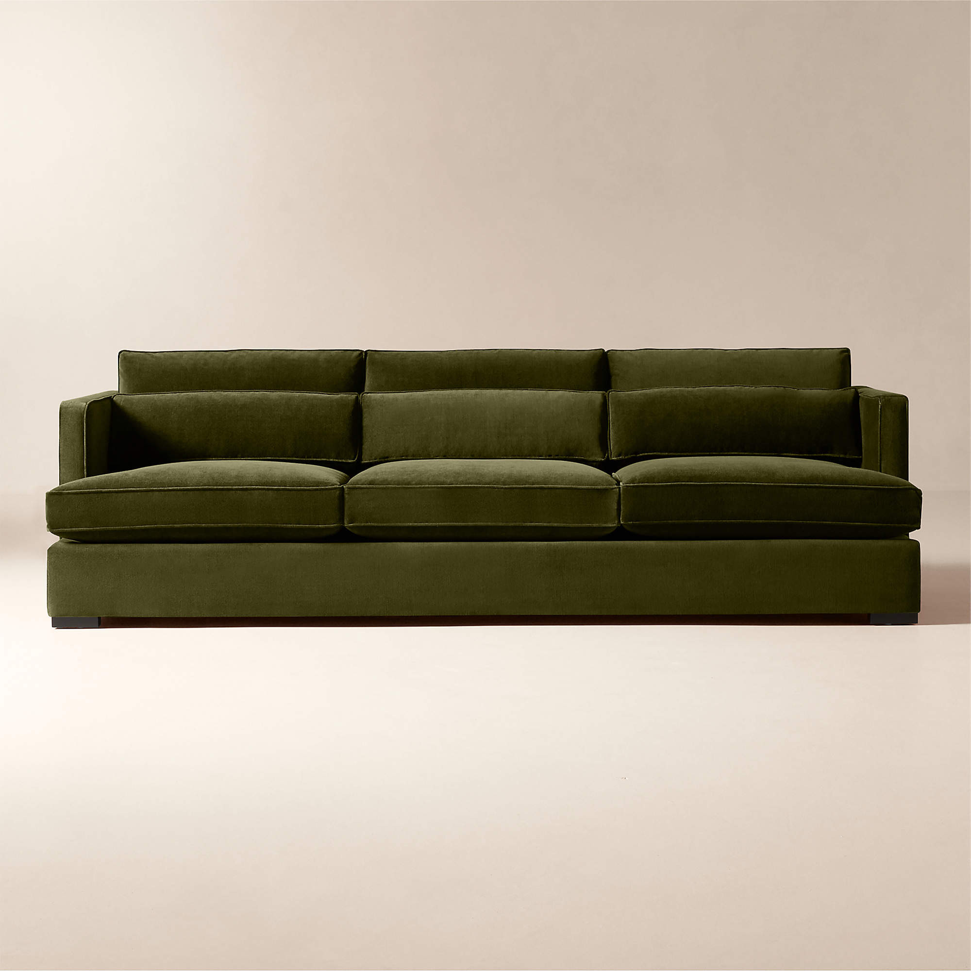 Eastman 105" Green Velvet Sofa | CB2 | CB2
