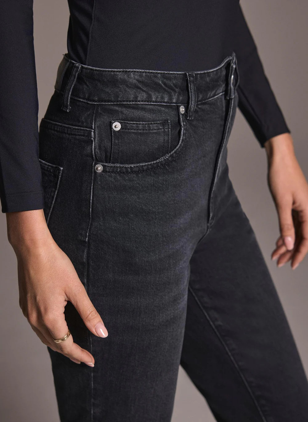 Washed Black Slim Jeans | Mint Velvet