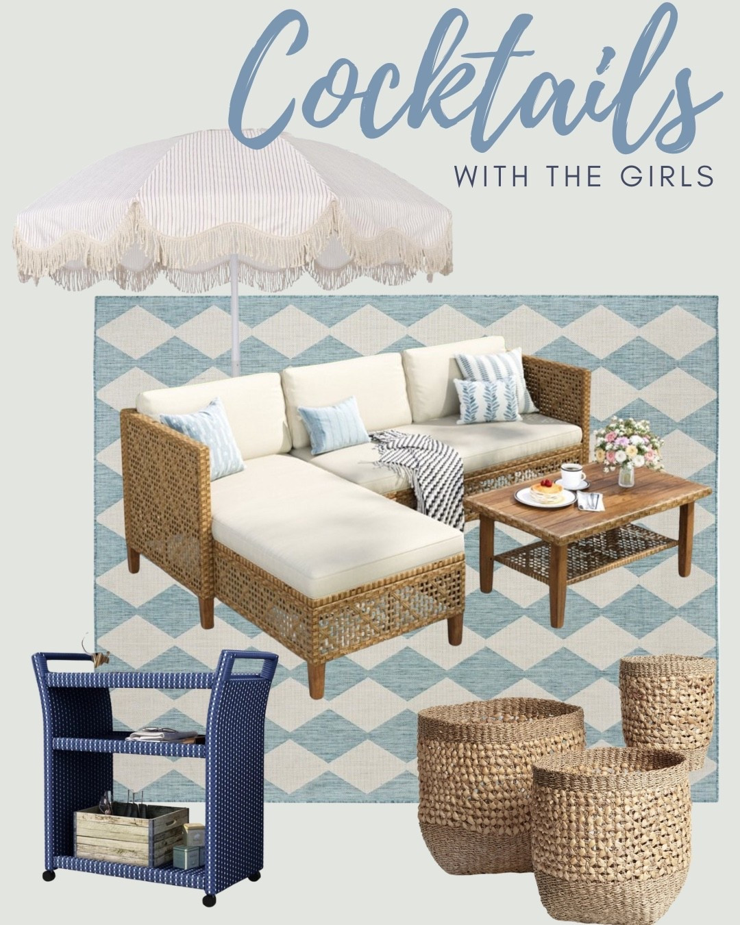 Ok, I’m so ready for this! Cocktails on the patio, yes please! This outdoor set is just what my home needs! Spring refresh, let’s go! 
#patiofurniture #outdoorfurniture #outdoorrug #outdoorrefresh

#LTKHome