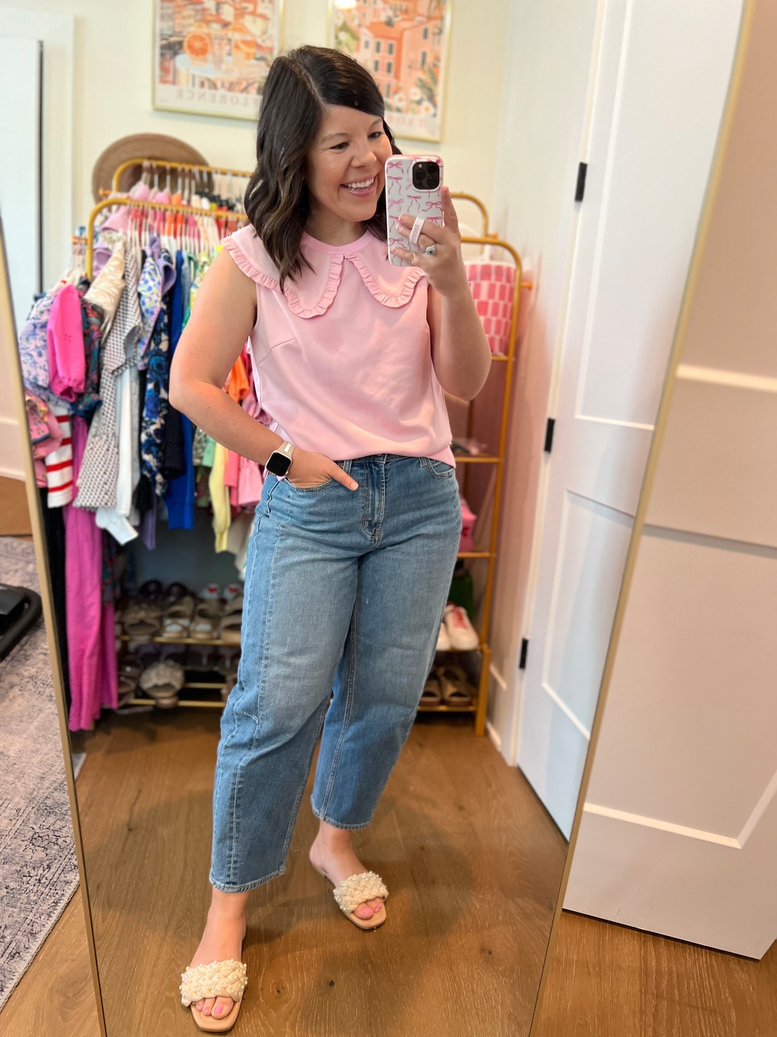 Work from home outfit of the day 🌸

Size small top
Size 8 jeans

#LTKSeasonal #LTKFindsUnder100 #LTKFindsUnder50