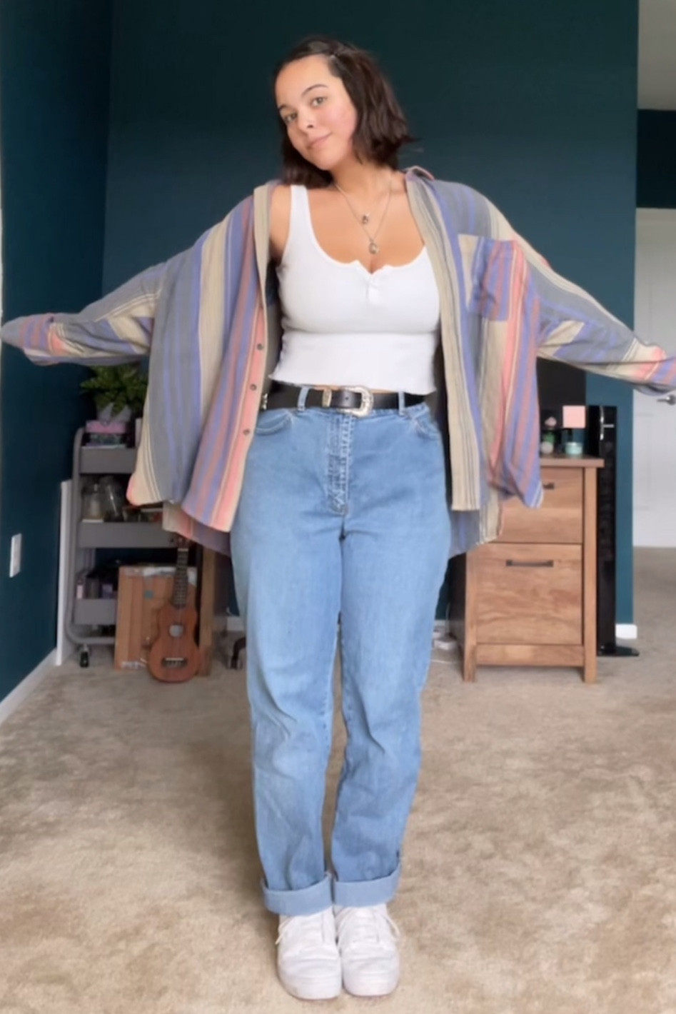 top is urban "keanu oversized boyfriend flannel" but no longer on website, linked as similar as i could find!! jeans are thrifted ralph lauren also linked similar, i did my best lol

#LTKfit #LTKunder100 #LTKFind