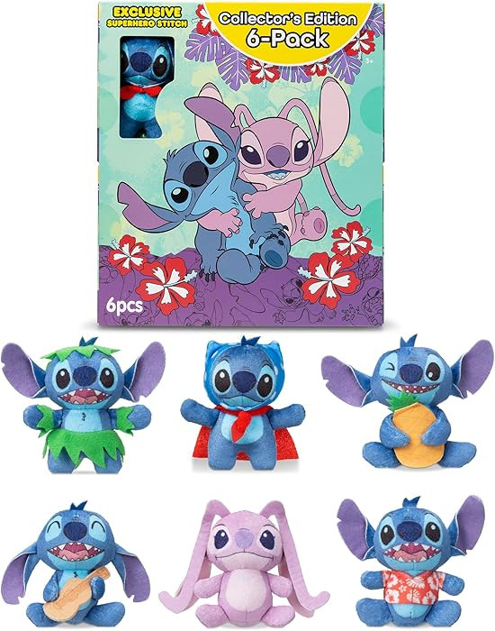 Micro Teenies Disney Stitch 6 Pack - Miniature Plush Figure, Suffed Animal, Toy Mini Soft Figure ... | Amazon (US)