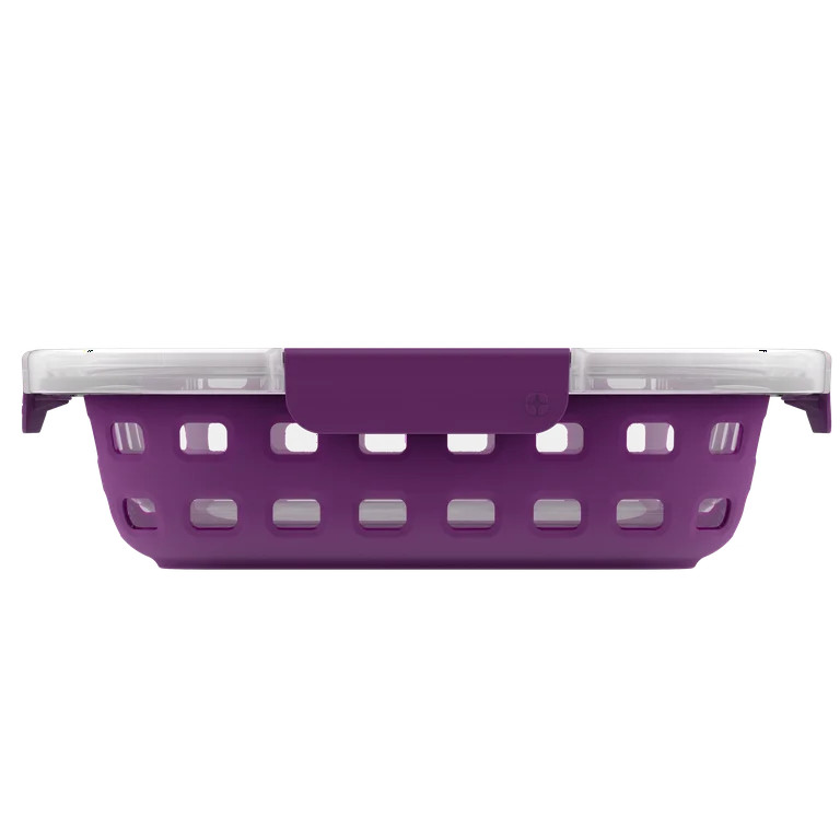 Ello Glass 2 Qt 8x8 Plum Purple Duraglass Baking Dish with Oven Safe Silicone Sleeve | Walmart (US)
