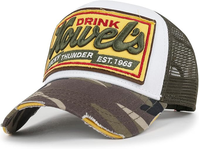 ililily Premium Howels Embroidery Vintage Baseball Cap Distressed Trucker Hat | Amazon (US)