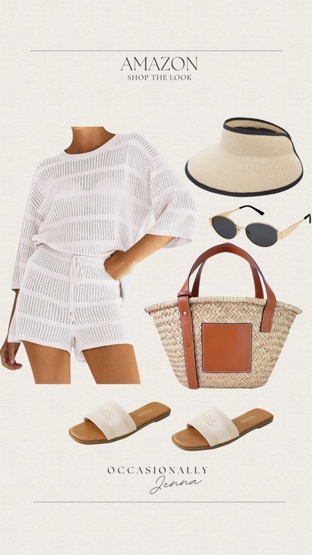 Amazon shop the look! 

Summer style, vacation outfit, pool, bag, hat, two piece outfit, sunglasses 

#LTKtravel #LTKshoecrush #LTKstyletip