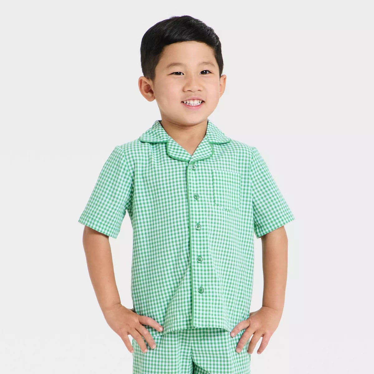 Toddler Boys' 2pc Mommy & Me Pajama Set - Cat & Jack™ Green 5T | Target