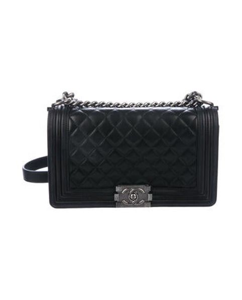 Chanel Quilted Medium Boy Bag Black | The RealReal