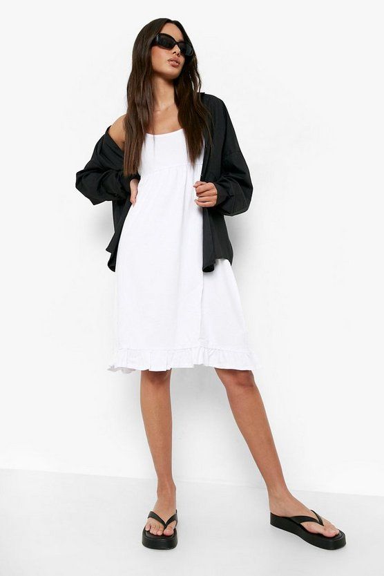 Strappy Tiered Smock Dress | Boohoo.com (US & CA)