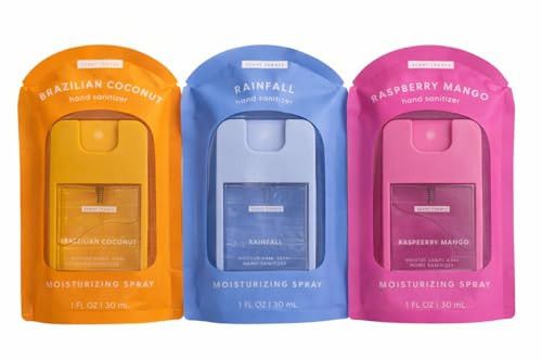 Scent Theory Hand Sanitizer Spray Moisturizing, 1 Fl Oz, Pack Of 3 (Brazilian Coconut) | Amazon (US)
