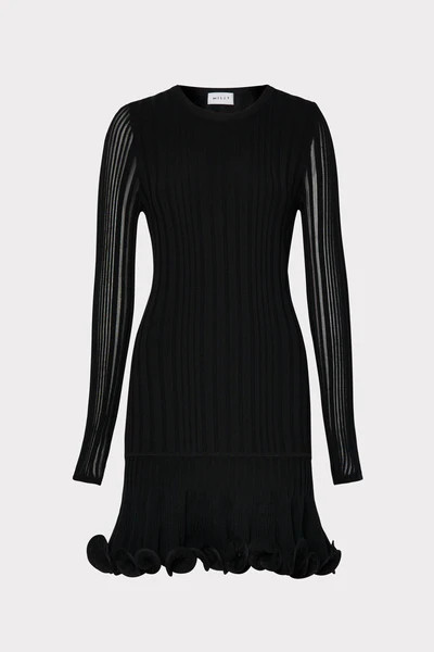 Fit And Flare Rib Dress | MILLY