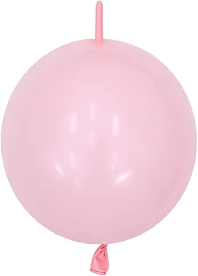IN-JOOYAA 6 Inch Baby Pink Latex Link Balloon 100 Pcs Quick Linkable Balloon for Party Decoration | Amazon (US)
