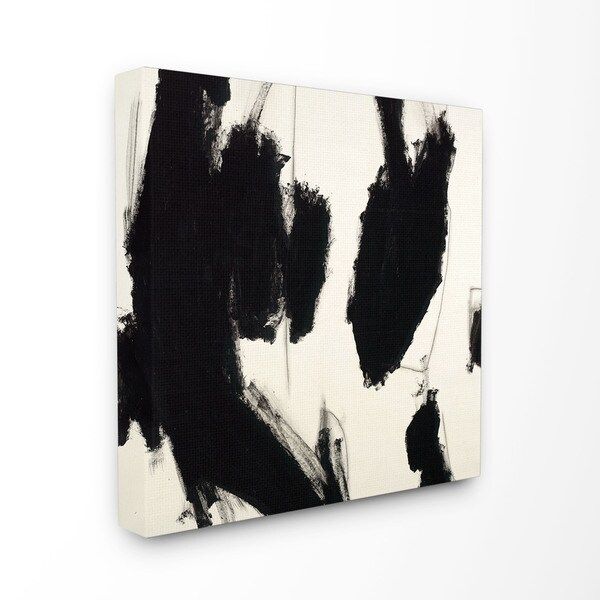 Black and White Stretched Canvas Abstract Wall Art | Bed Bath & Beyond