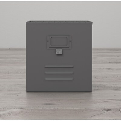 Ameriwood Home Nova 11-in W x 2.5-in 2.5-in H x 13-in D Graphite Grey Steel Collapsible Bin Lowes... | Lowe's