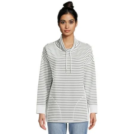 Time and Tru Women’s Cowl Neck Tunic Sweatshirt Sizes XS-XXXL | Walmart (US)