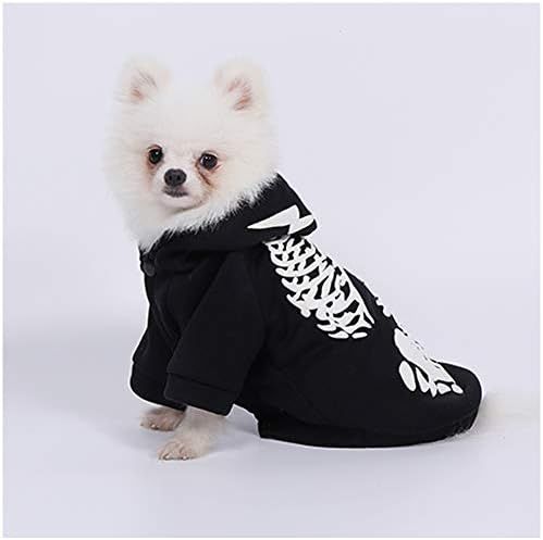 Cuteboom Dog Halloween Skeleton Costume Pet Skull Black Hoodies Cat Party Suit for Small to Large... | Amazon (US)