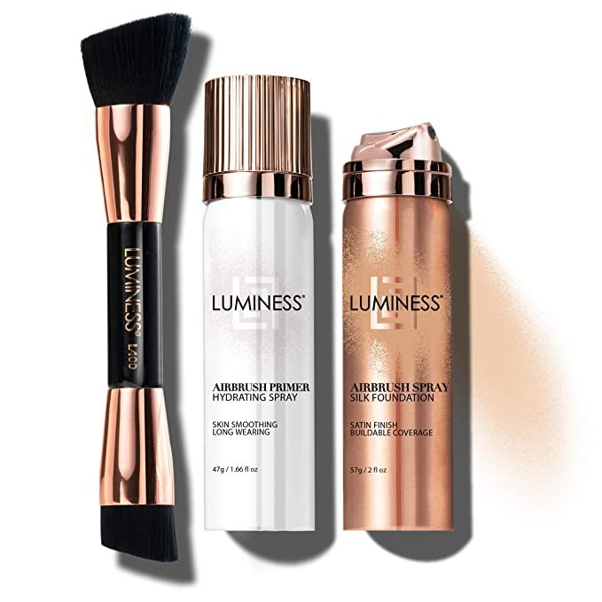 LUMINESS Silk Airbrush Spray Foundation Makeup Starter Kit - Full Coverage Foundation, Primer & D... | Amazon (US)