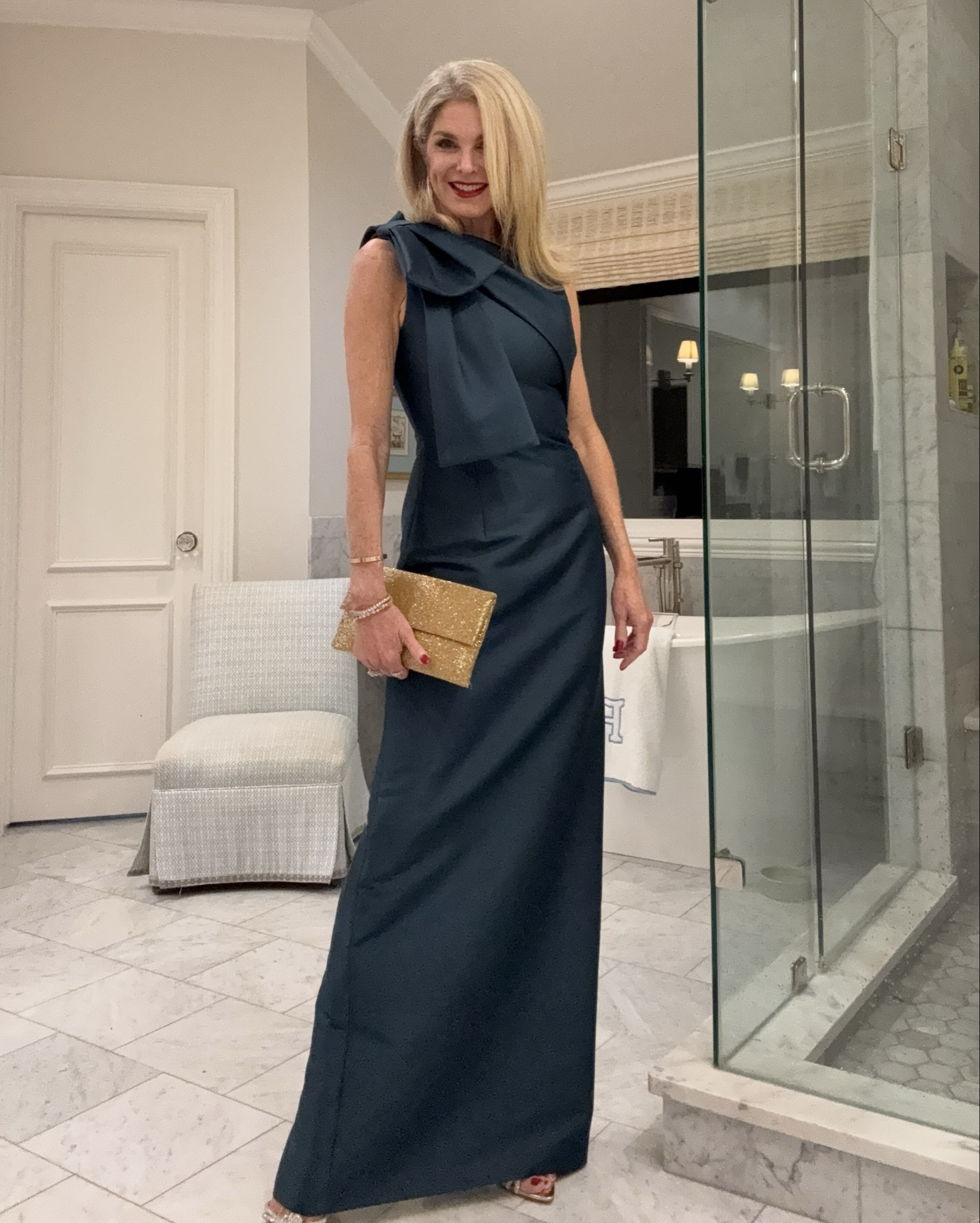 Black-tie gala ready in this fabulous green dress. It comes in lots of colors. Wearing size 4 

#LTKStyleTip #LTKHoliday #LTKOver40