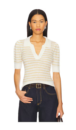Billie Top in Pistachio Shell Stripe | Revolve Clothing (Global)