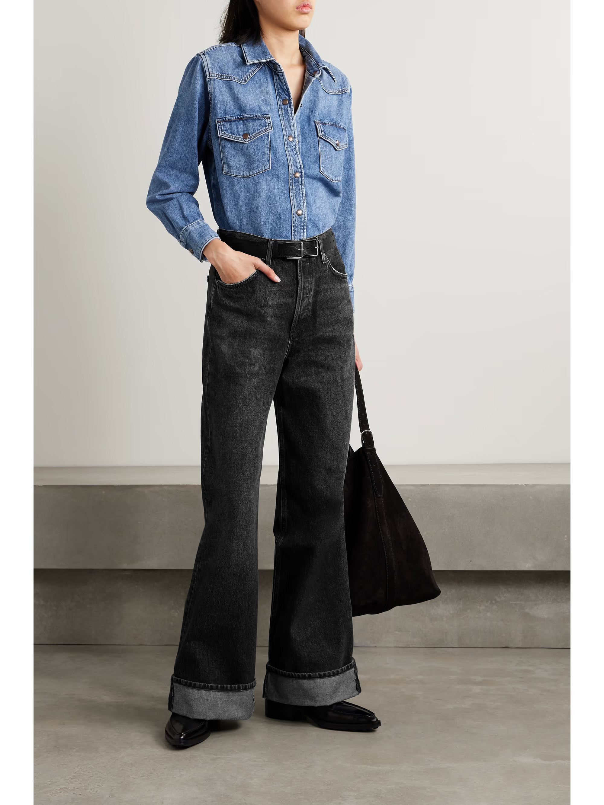 Dame distressed high-rise wide-leg jeans | NET-A-PORTER (UK & EU)